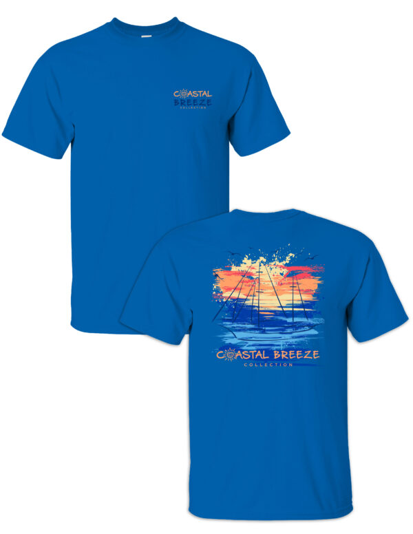 Coastal Breeze Water Color Sailboat
