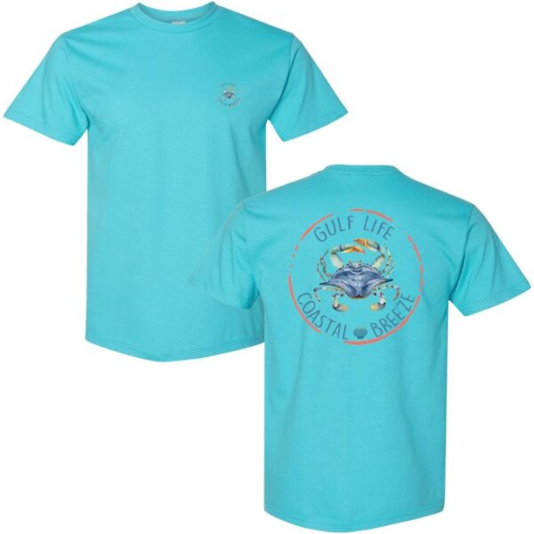 Gulf Life Crab t-shirt in Lagoon Blue