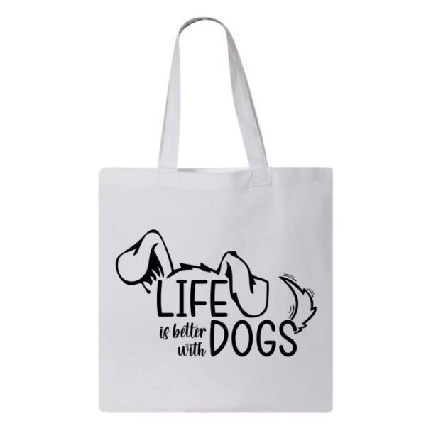 Life is Better with Dogs tote Gray