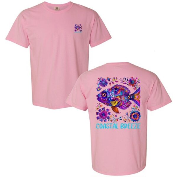 Hippie Fish t-shirt in blossom