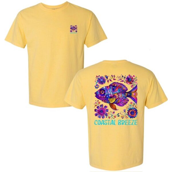 Hippie Fish t-shirt in butter