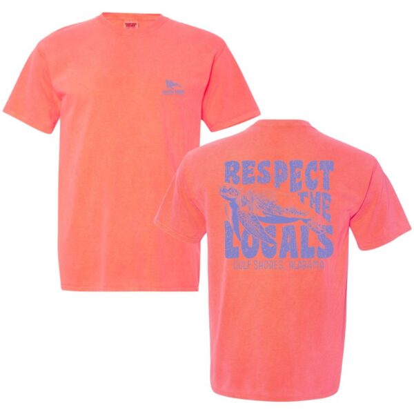 Respect the Locals in Neon orange red