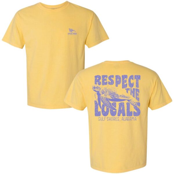 Respect the Locals t-shirt in butter yellow