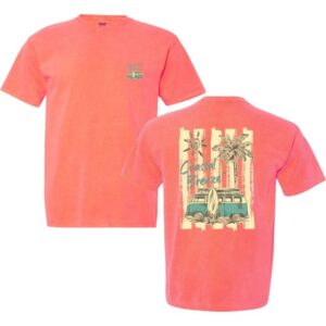 Coastal Breeze Surf Van Neon red orange
